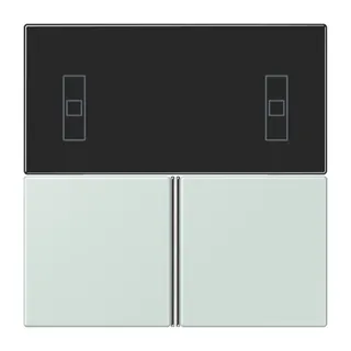 Jung Tastensatz 3fach, F40 Raumcontroller, Serie LS, céruléen pale LC4093TSA215