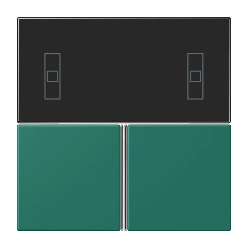 Jung Tastensatz 3fach, F40 Raumcontroller, Serie LS, vert anglais LC4093TSA216