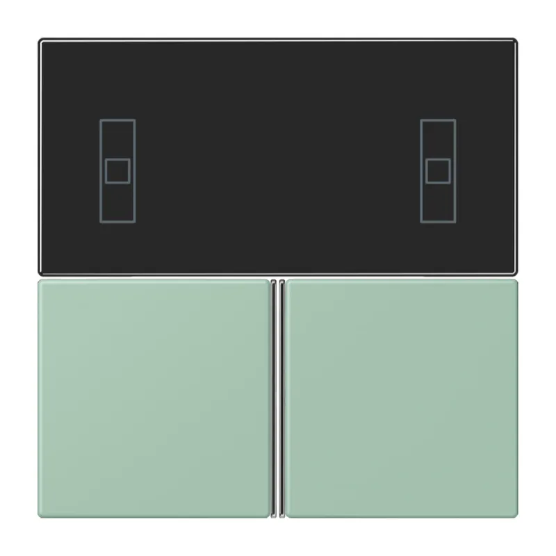 Jung Tastensatz 3fach, F40 Raumcontroller, Serie LS, vert anglais clair LC4093TSA217
