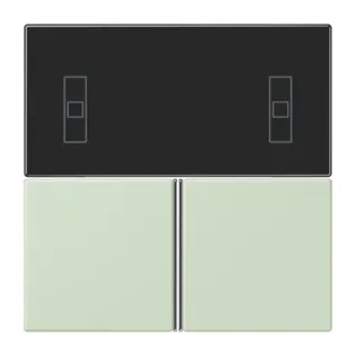 Jung Tastensatz 3fach, F40 Raumcontroller, Serie LS, vert anglâis pale LC4093TSA218