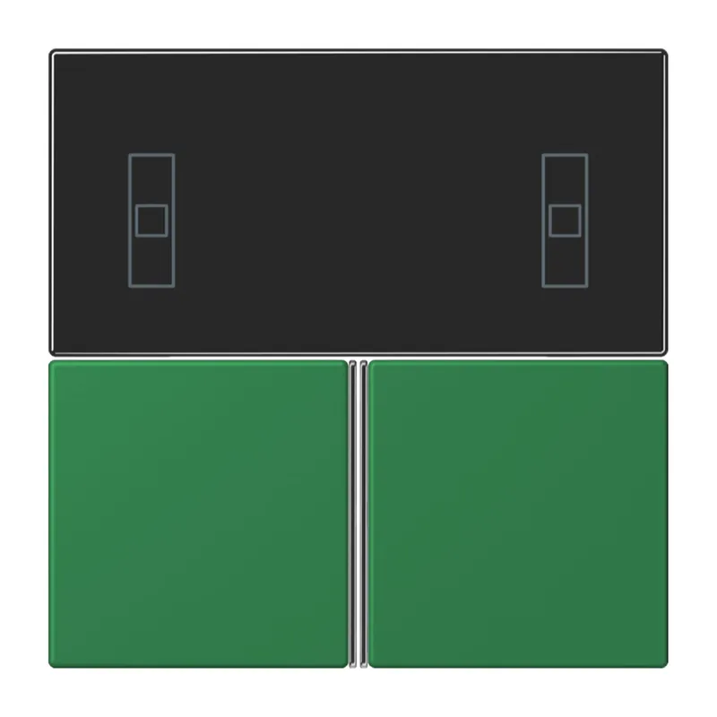 Jung Tastensatz 3fach, F40 Raumcontroller, Serie LS, vert foncé LC4093TSA219