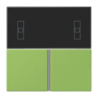 Jung Tastensatz 3fach, F40 Raumcontroller, Serie LS, vert 31 LC4093TSA220
