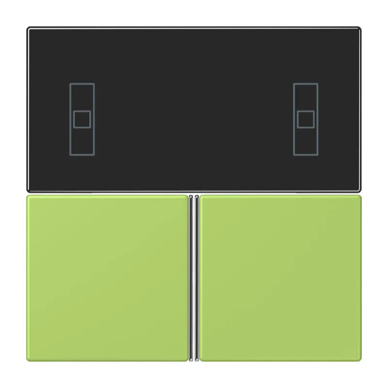 Jung Tastensatz 3fach, F40 Raumcontroller, Serie LS, vert clair LC4093TSA221
