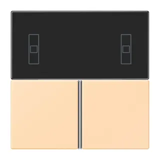 Jung Tastensatz 3fach, F40 Raumcontroller, Serie LS, ocre LC4093TSA223
