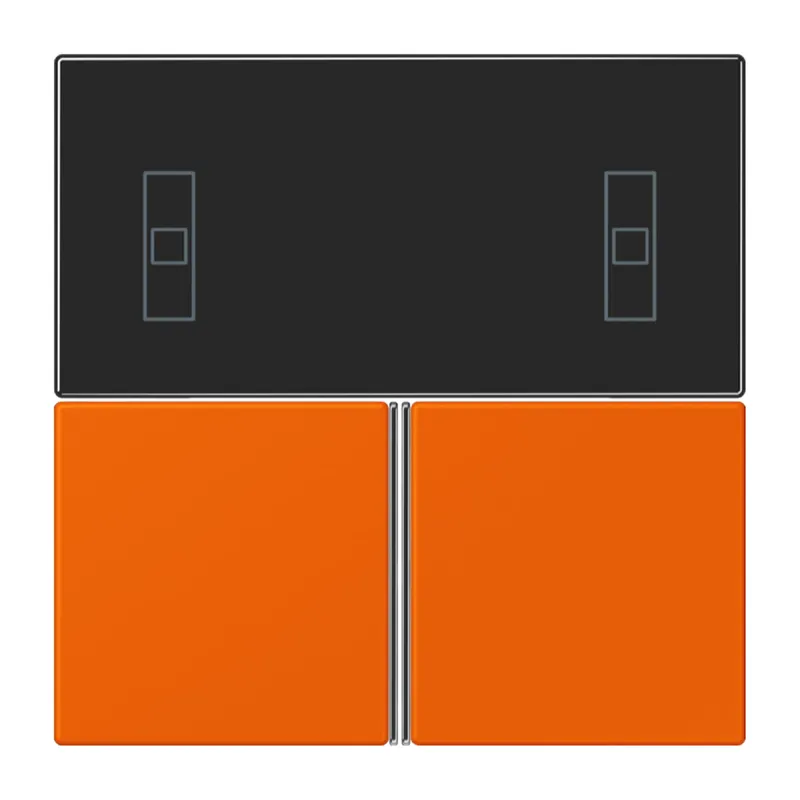 Jung Tastensatz 3fach, F40 Raumcontroller, Serie LS, orange LC4093TSA224