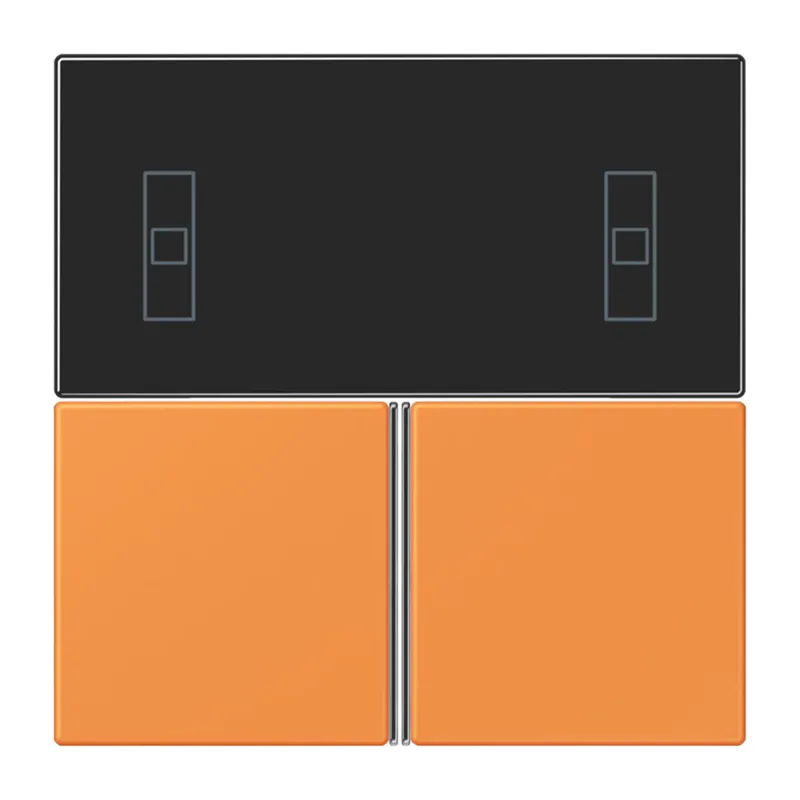 Jung Tastensatz 3fach, F40 Raumcontroller, Serie LS, orange clair LC4093TSA225