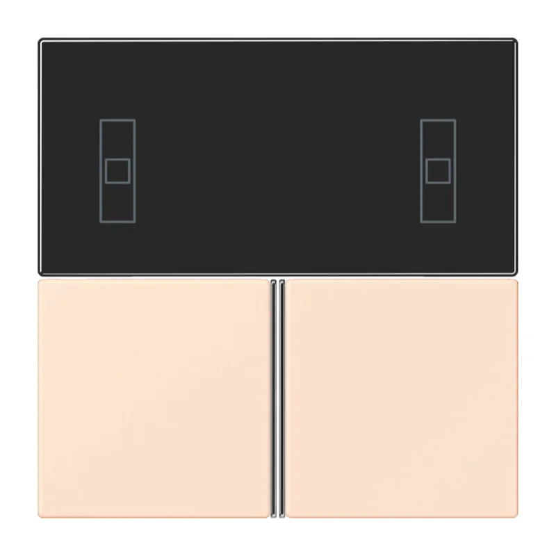 Jung Tastensatz 3fach, F40 Raumcontroller, Serie LS, orange pâle LC4093TSA226
