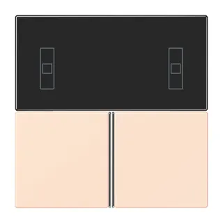 Jung Tastensatz 3fach, F40 Raumcontroller, Serie LS, orange pâle LC4093TSA226