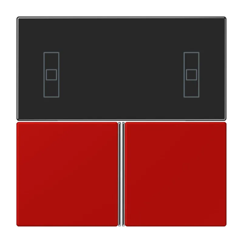 Jung Tastensatz 3fach, F40 Raumcontroller, Serie LS, rouge vermillon 31 LC4093TSA227