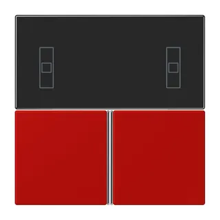 Jung Tastensatz 3fach, F40 Raumcontroller, Serie LS, rouge vermillon 31 LC4093TSA227