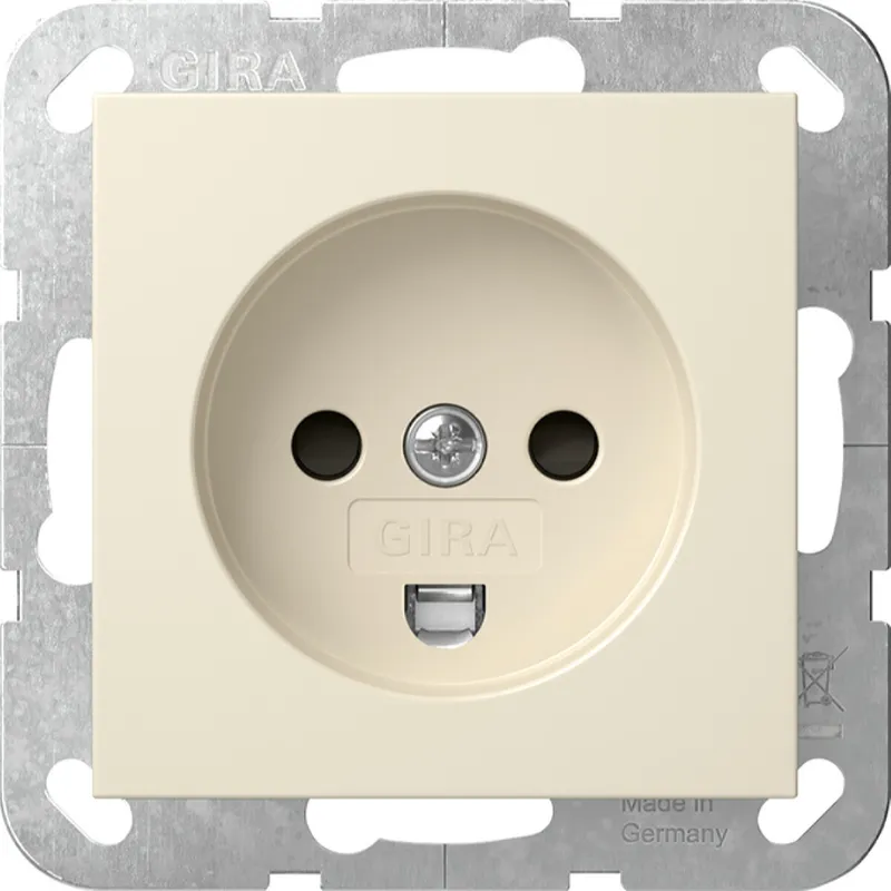 Gira Steckd. Dänisch SH System 55 Cremeweiß 442201
