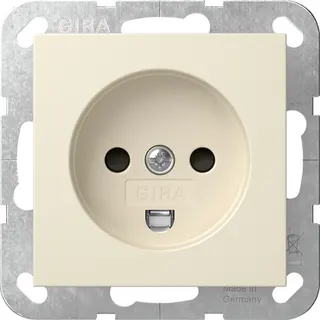 Gira Steckd. Dänisch SH System 55 Cremeweiß 442201