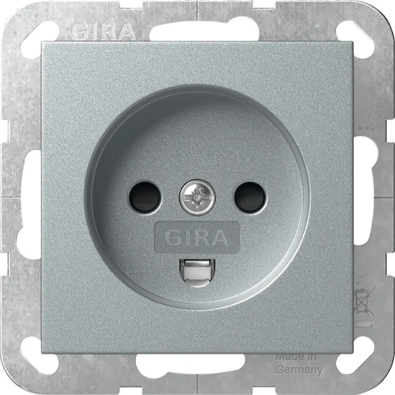 Gira Steckd. Dänisch SH System 55 F Alu 442226