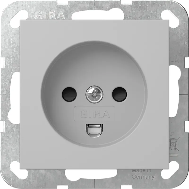 Gira Steckd. Dänisch SH System 55 Grau m 4422015