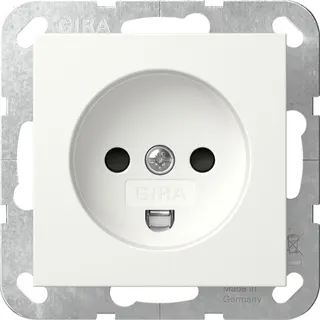 Gira Steckd. Dänisch SH System 55 Reinweiß 442203