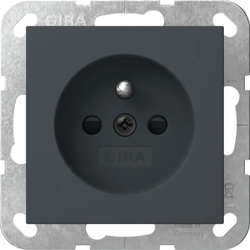 Gira Steckd. Erdstift + SH System 55 Anthrazit 448528