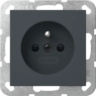 Gira Steckd. Erdstift + SH System 55 Anthrazit 448528