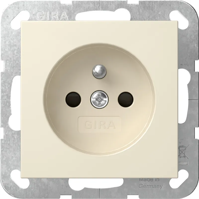 Gira Steckd. Erdstift + SH System 55 Cremeweiß 448501