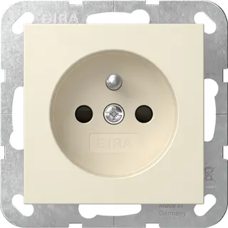 Gira Steckd. Erdstift + SH System 55 Cremeweiß 448501