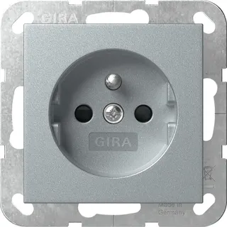 Gira Steckd. Erdstift + SH System 55 F Alu 448526