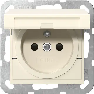 Gira Steckd. Erdstift KD + SH System 55 Cremeweiß 448801