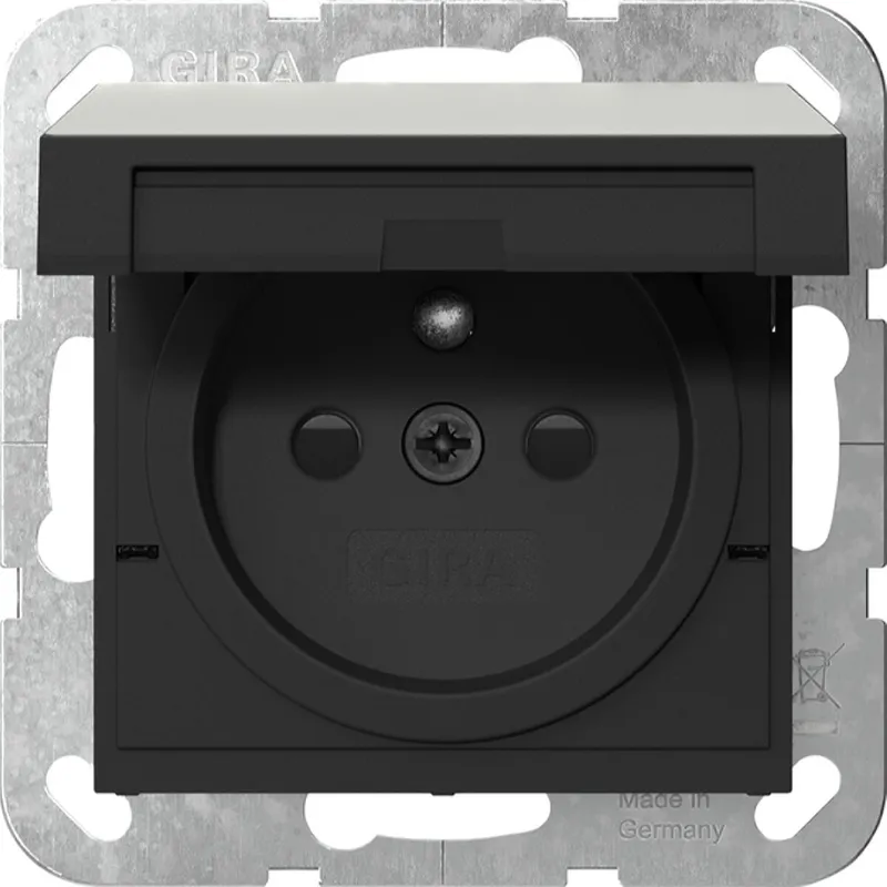 Gira Steckd. Erdstift KD + SH System 55 Edelstahl 4488600