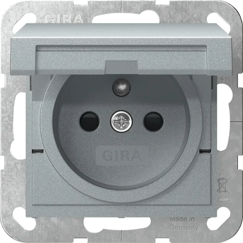 Gira Steckd. Erdstift KD + SH System 55 F Alu 448826