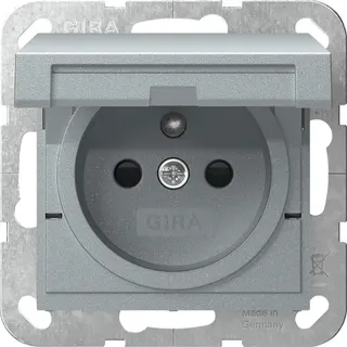 Gira Steckd. Erdstift KD + SH System 55 F Alu 448826
