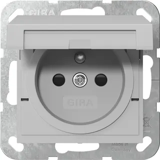 Gira Steckd. Erdstift KD + SH System 55 Grau m 4488015