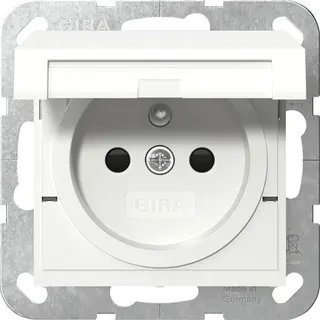 Gira Steckd. Erdstift KD + SH System 55 Reinweiß 448803