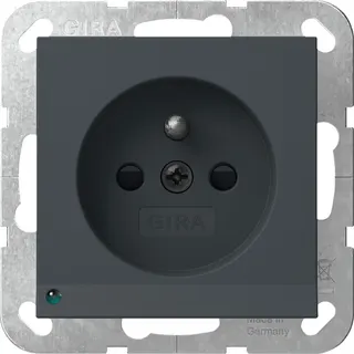 Gira Steckd. Erdstift LED-Leuchte + SH System 55 Anthrazit 448928