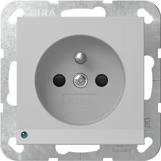 Gira Steckd. Erdstift LED-Leuchte + SH System 55 Grau m 4489015