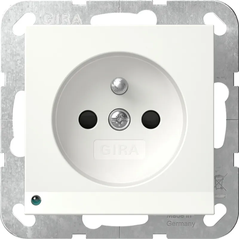 Gira Steckd. Erdstift LED-Leuchte + SH System 55 Reinweiß m 448927