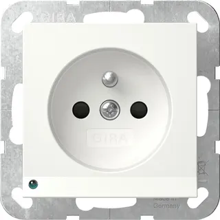 Gira Steckd. Erdstift LED-Leuchte + SH System 55 Reinweiß 448903