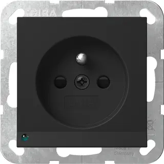 Gira Steckd. Erdstift LED-Leuchte + SH System 55 Schwarz m 4489005