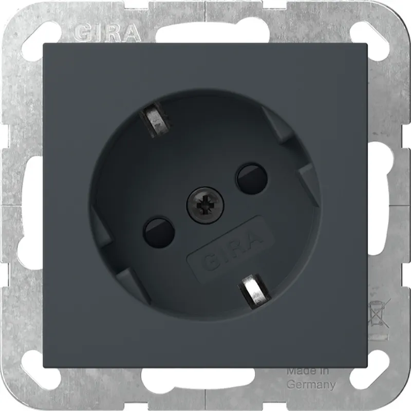 Gira SCHUKO 30° + SH System 55 Anthrazit 441828