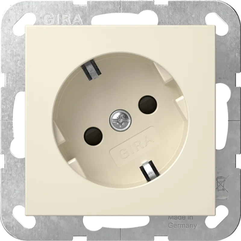 Gira SCHUKO 30° + SH System 55 Cremeweiß 441801