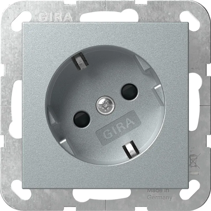 Gira SCHUKO 30° + SH System 55 F Alu 441826
