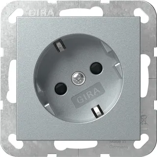 Gira SCHUKO 30° + SH System 55 F Alu 441826