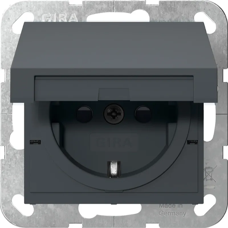 Gira SCHUKO KD + SH SRK System 55 Anthrazit 475428