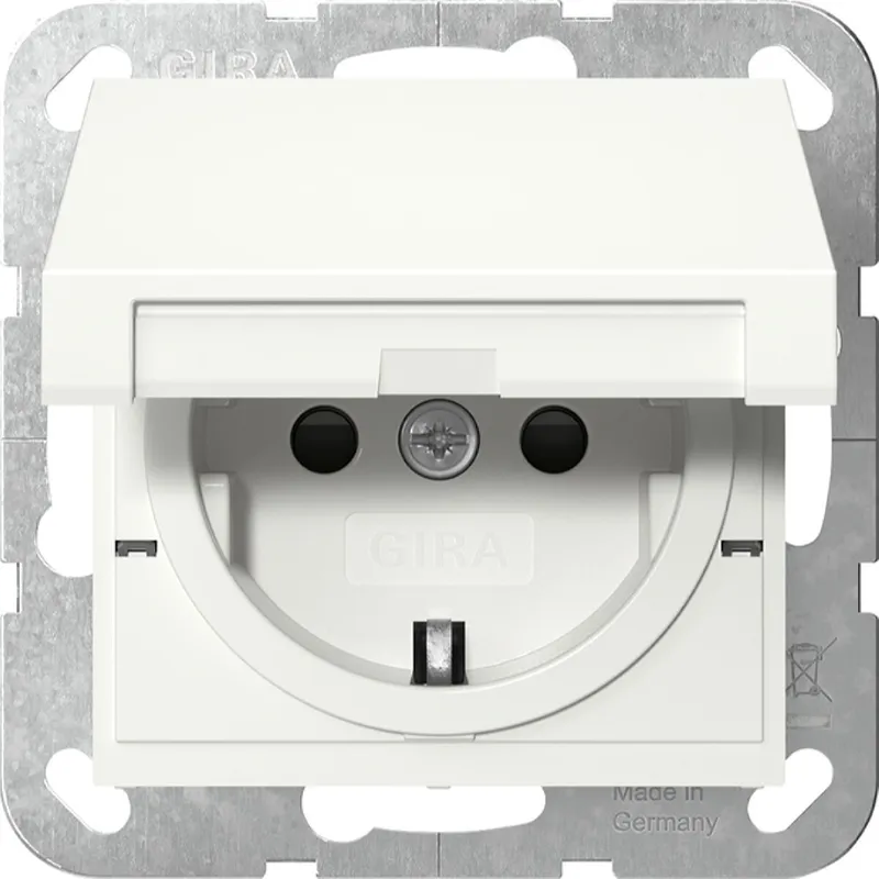 Gira SCHUKO KD + SH SRK System 55 Reinweiß m 475427