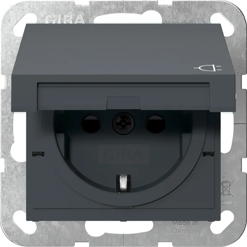 Gira SCHUKO KD + SH System 55 Anthrazit 441428