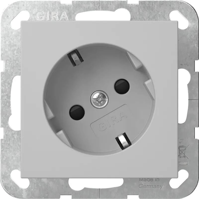 Gira SCHUKO 30° + SH System 55 Grau m 4418015