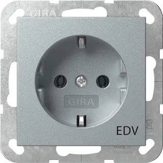 Gira SCHUKO Aufdruck EDV System 55 F Alu 445826