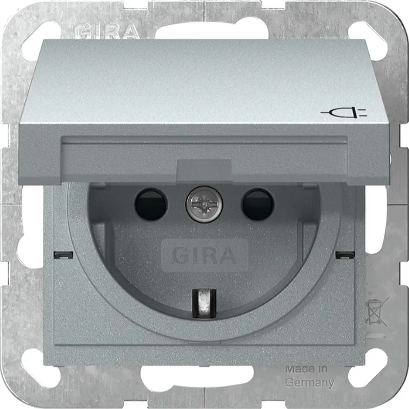 Gira SCHUKO KD + SH System 55 F Alu 441426