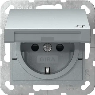 Gira SCHUKO KD + SH System 55 F Alu 441426