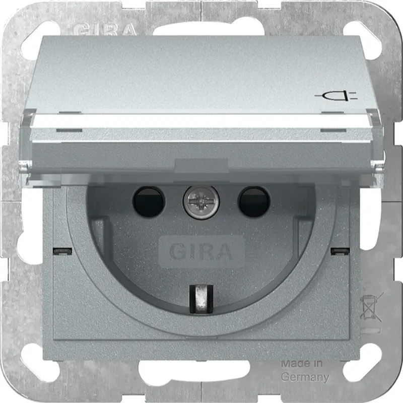 Gira SCHUKO KD BSF + SH System 55 F Alu 455726