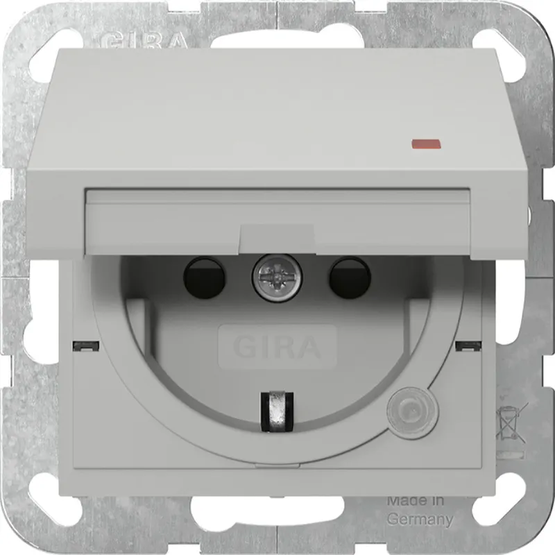 Gira SCHUKO KD Kontroll + SH System 55 Grau m 4552015