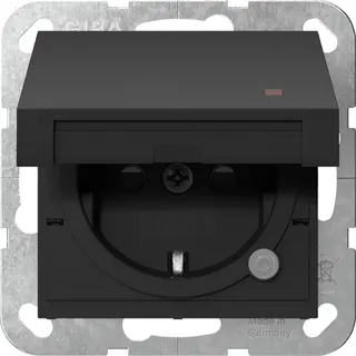Gira SCHUKO KD Kontroll + SH System 55 Schwarz m 4552005