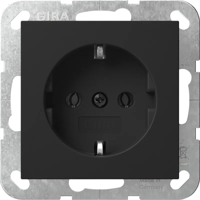 Gira SCHUKO SRK System 55 Schwarz m 4180005